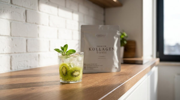 JIKOAII Kiwi Glow Drink im Glas