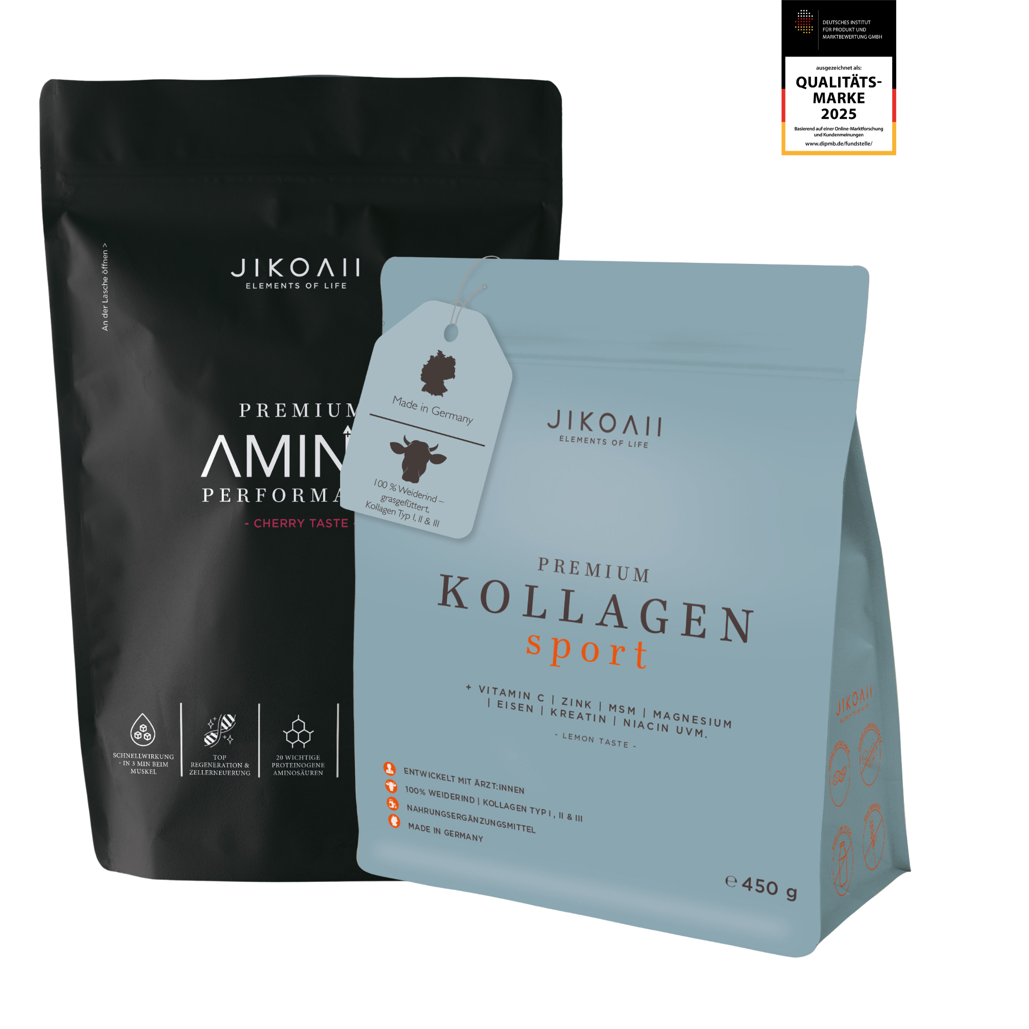 JIKOAII Premium Set Kollagen Sport & Amino Mango