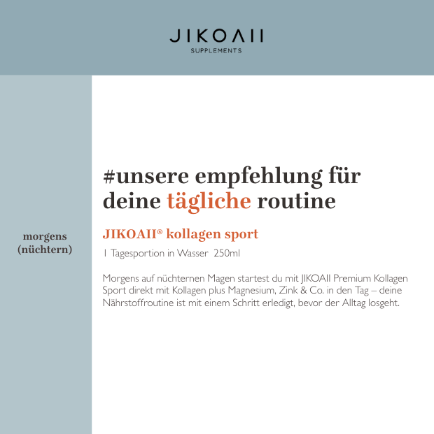 PREMIUM Kollagenhydrolysat SPORT + Kreatin und weiteren Vitaminen | JIKOAII®