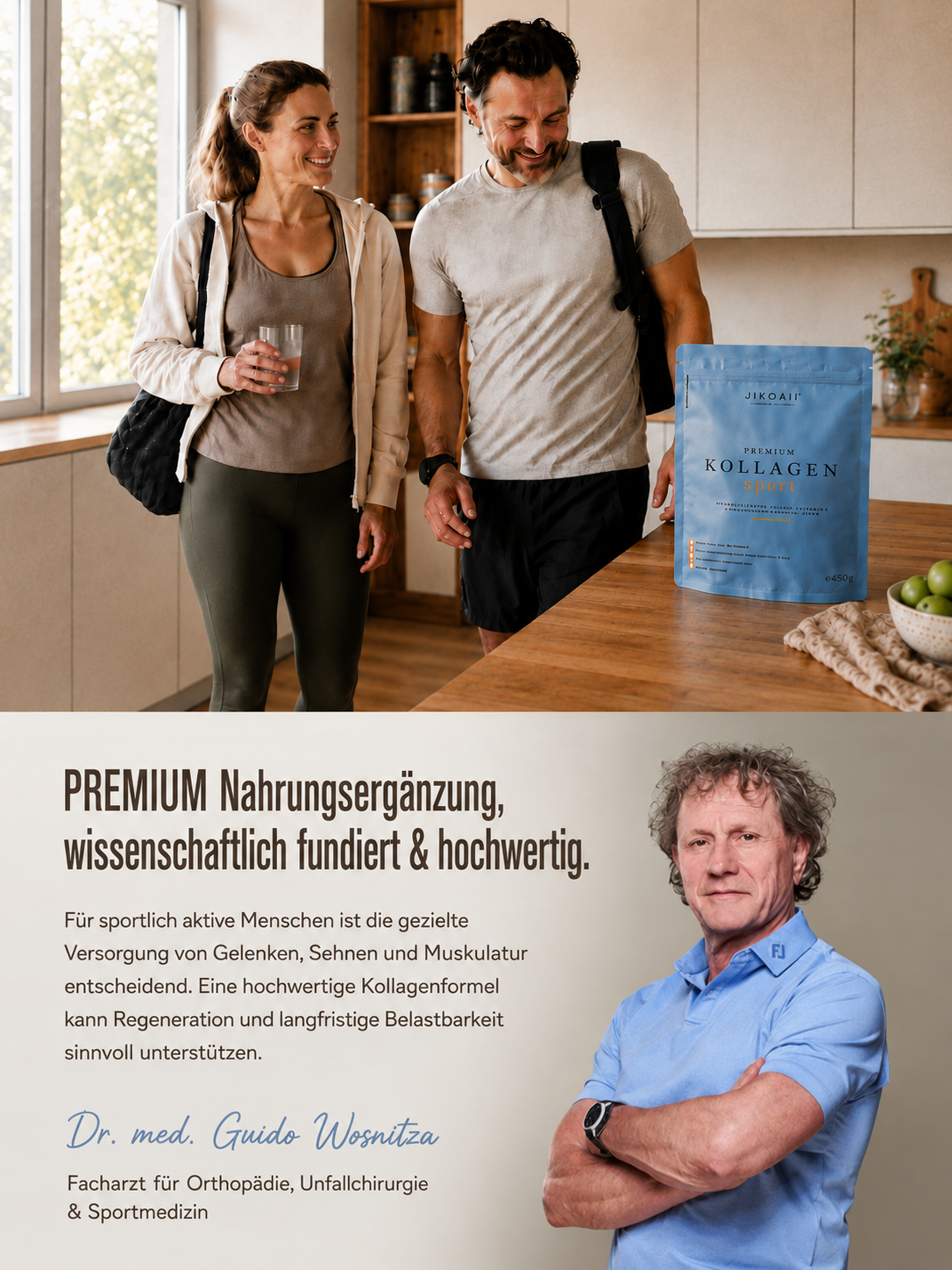 Premium Kollagen SPORT mit Kreatin | MSM | Magnesium uvm. | JIKOAII®