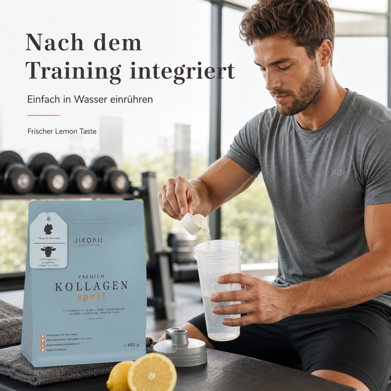 Premium Kollagen SPORT mit Kreatin | MSM | Magnesium uvm. | JIKOAII®