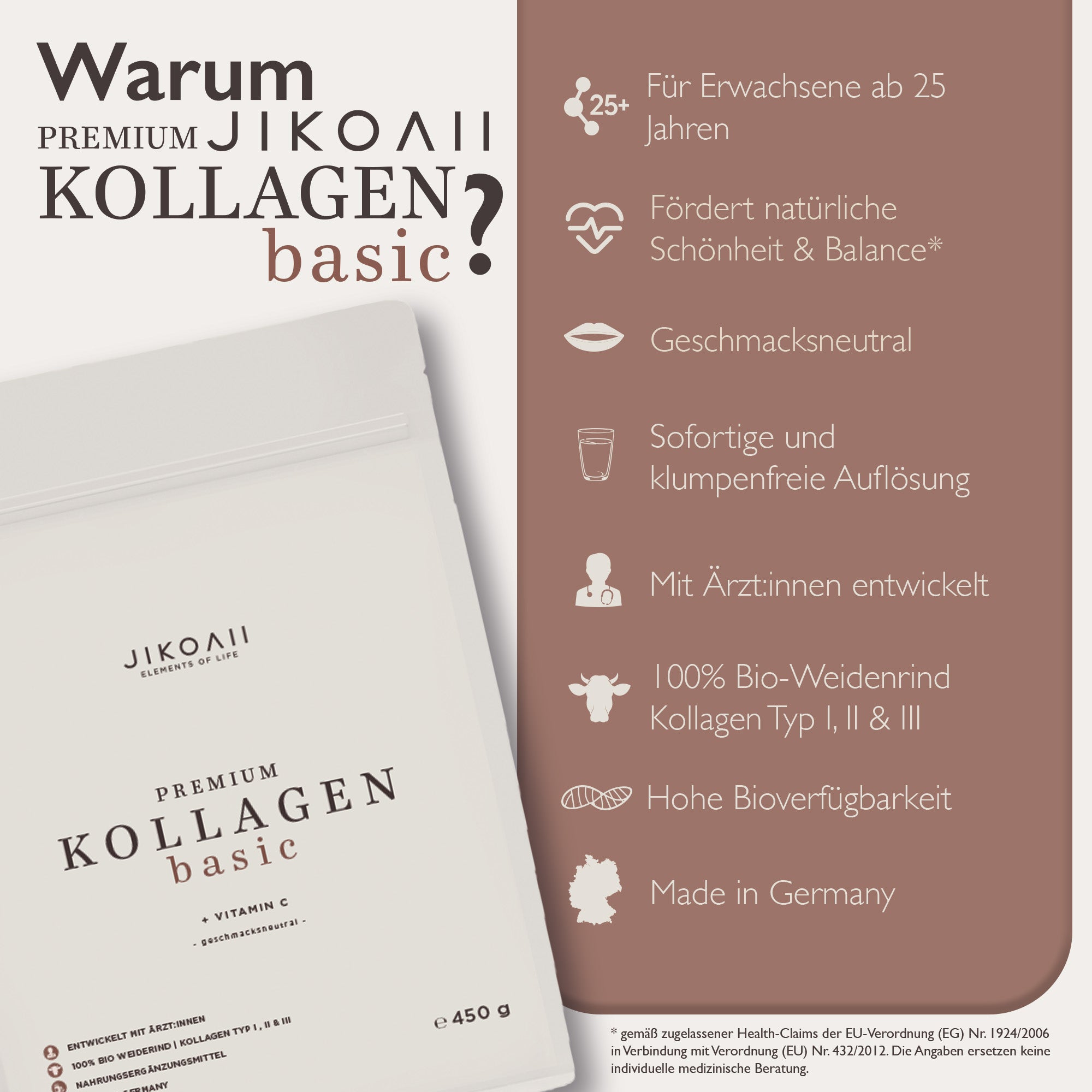 Premium Kollagen BASIC + Vitamin C - Schönheit beginnt im Inneren