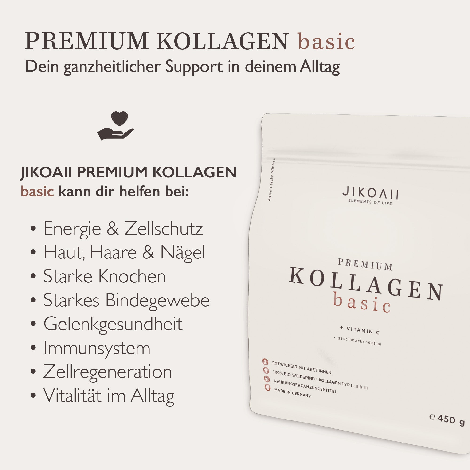 Premium Kollagen BASIC + Vitamin C - Schönheit beginnt im Inneren