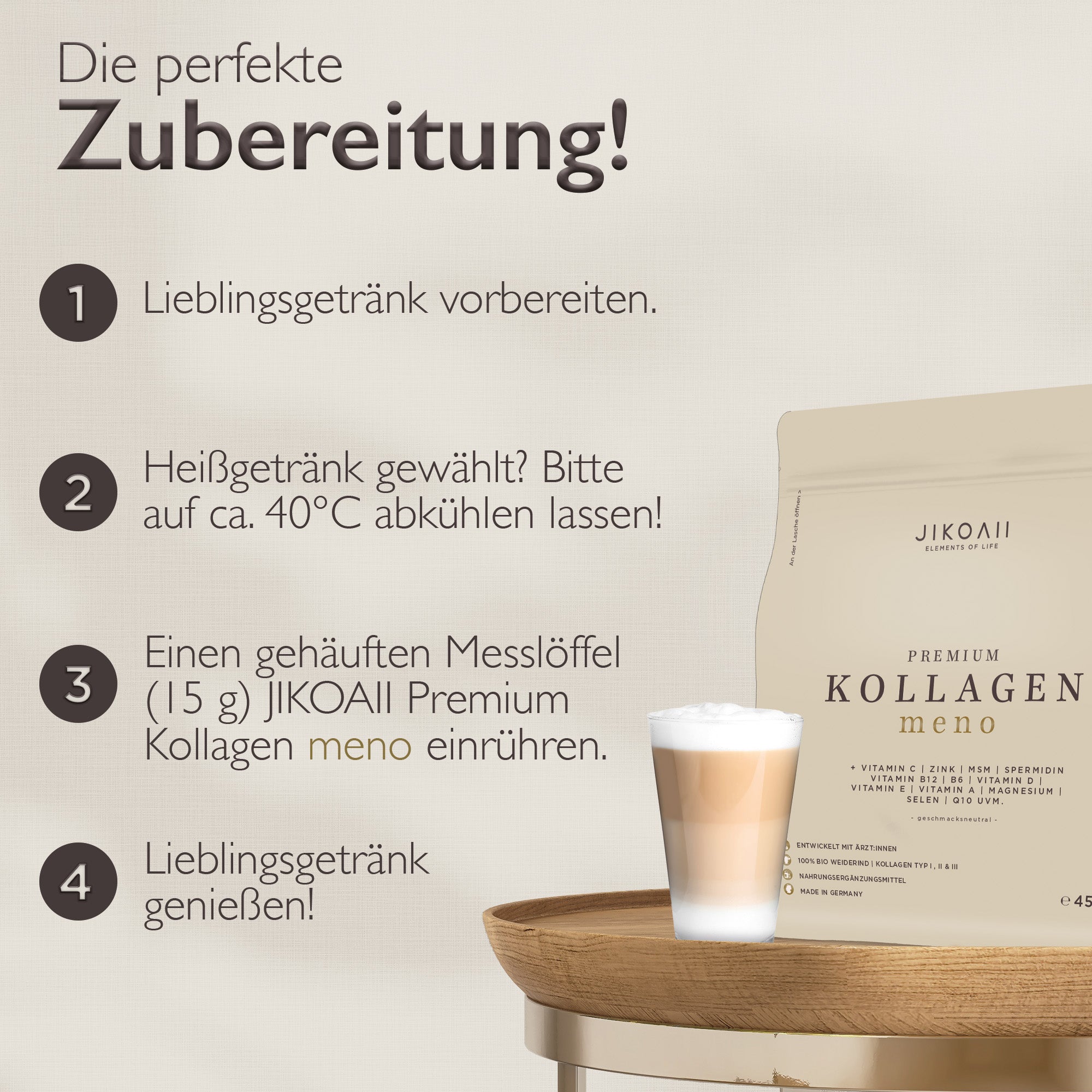 Premium Kollagen MENO 450g - Stark & schön durch die Wechseljahre