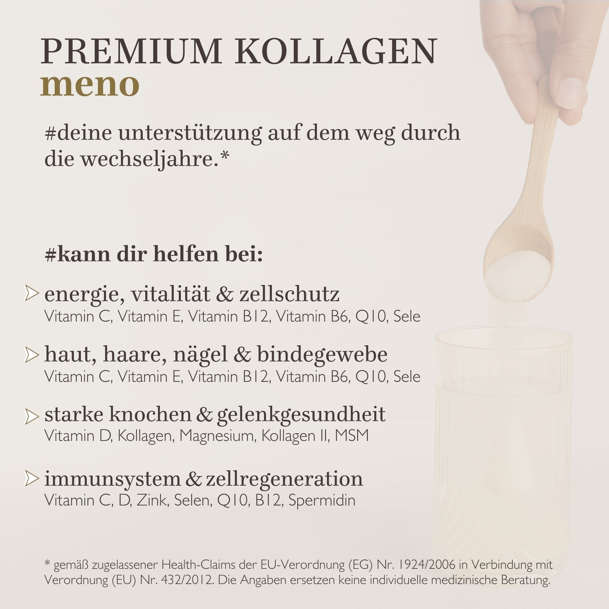 PREMIUM Kollagenhydrolysat MENO + Vitamin C u.v.m. | JIKOAII®