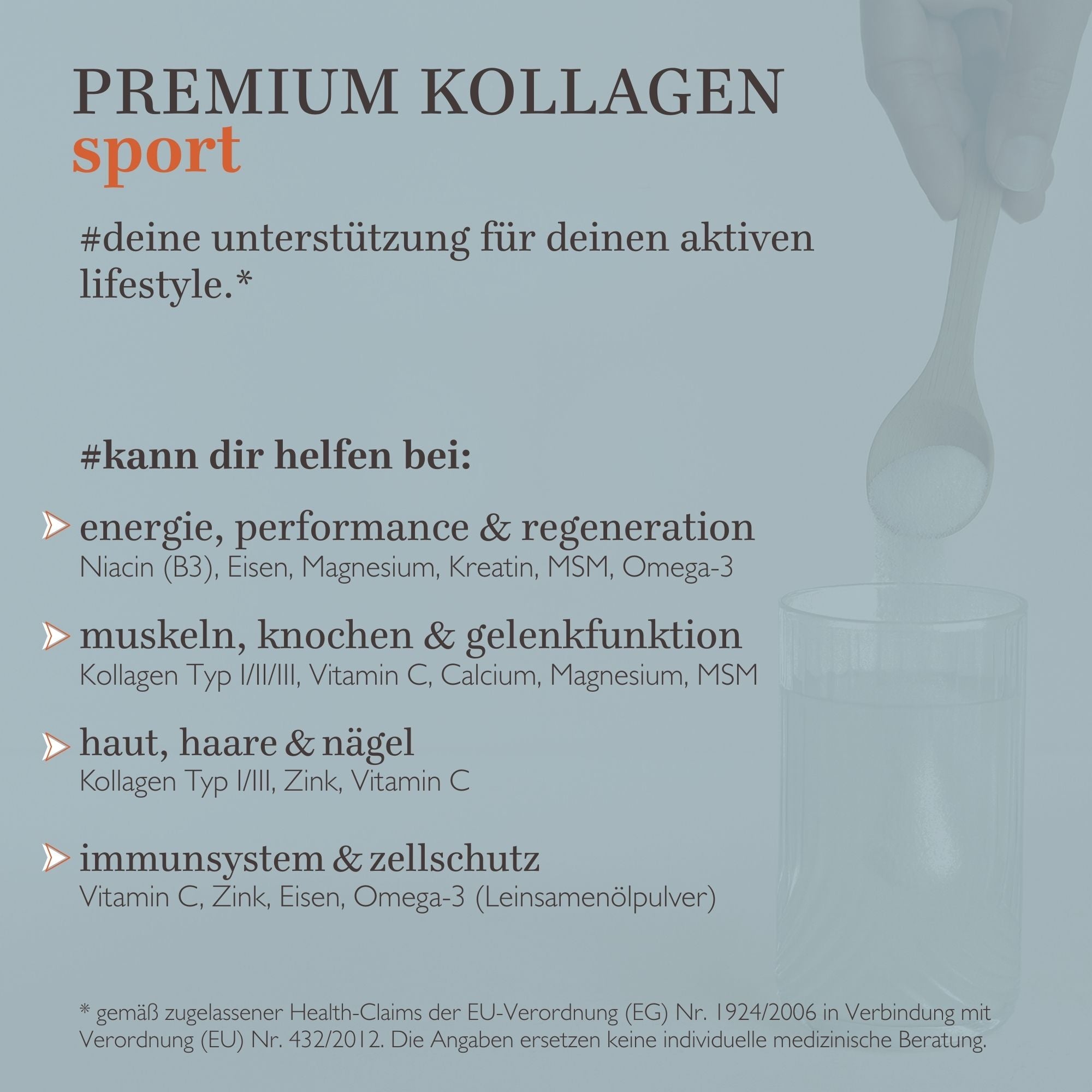 PREMIUM Kollagenhydrolysat SPORT + Kreatin und weiteren Vitaminen | JIKOAII®