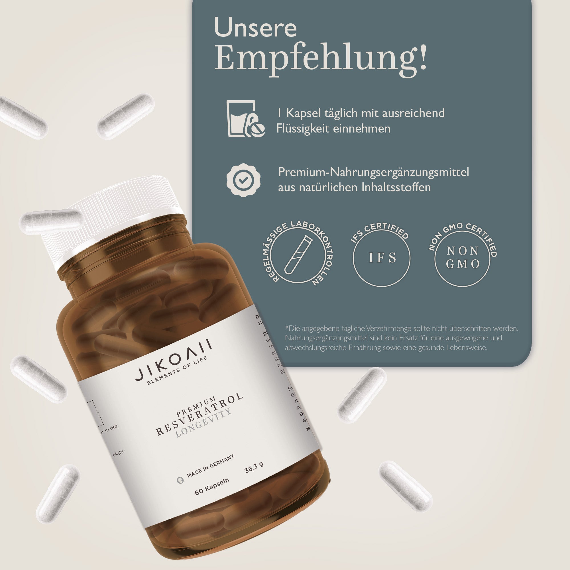 JIKOAII PREMIUM RESVERATROL - dein Premium-Antioxidans aus der Natur