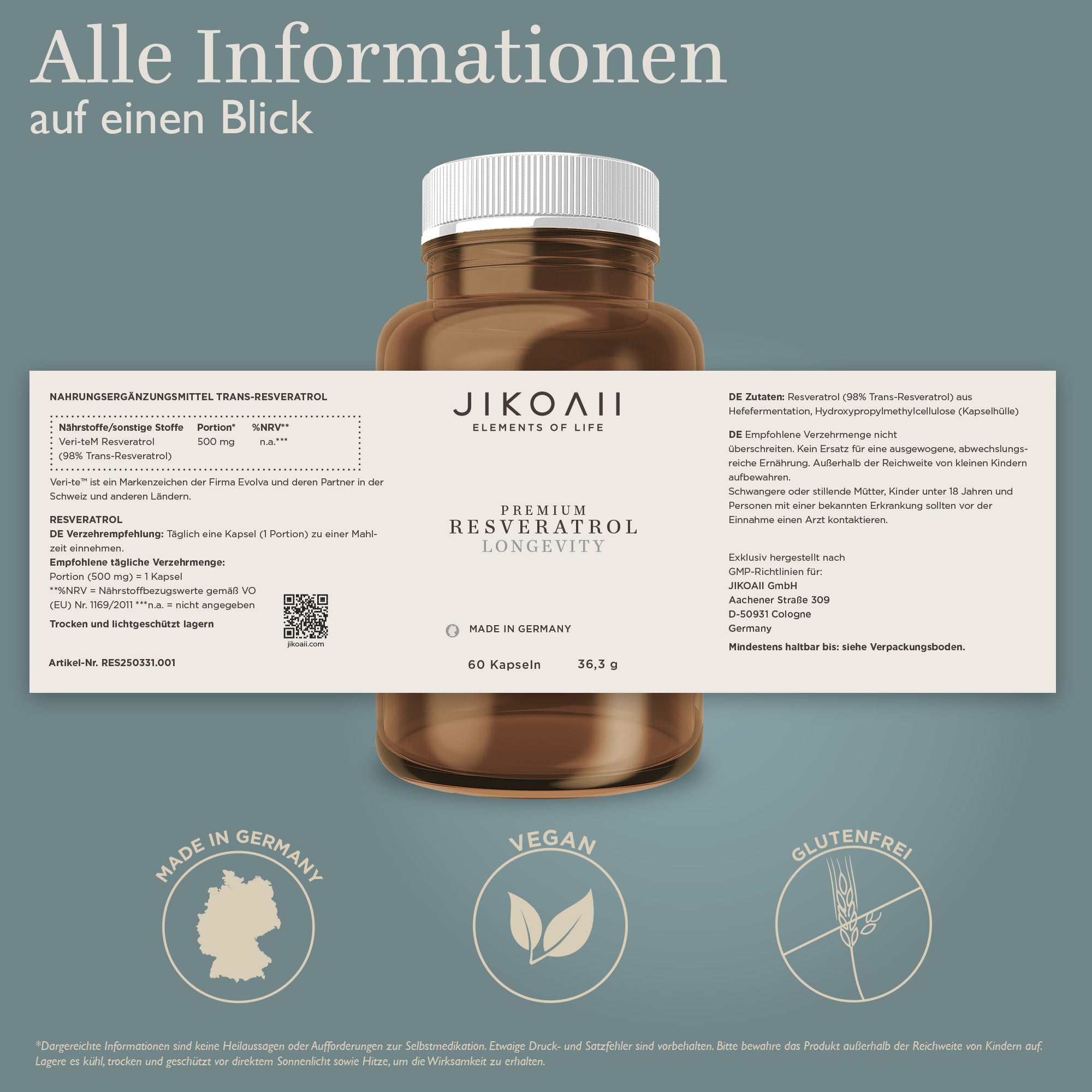 JIKOAII PREMIUM RESVERATROL - dein Premium-Antioxidans aus der Natur