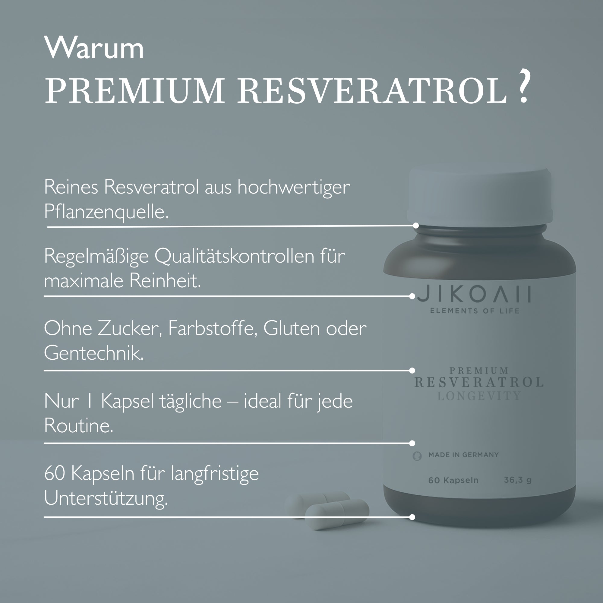 Premium Resveratrol | Anti-Aging & Zellschutz | Hochdosiert & vegan