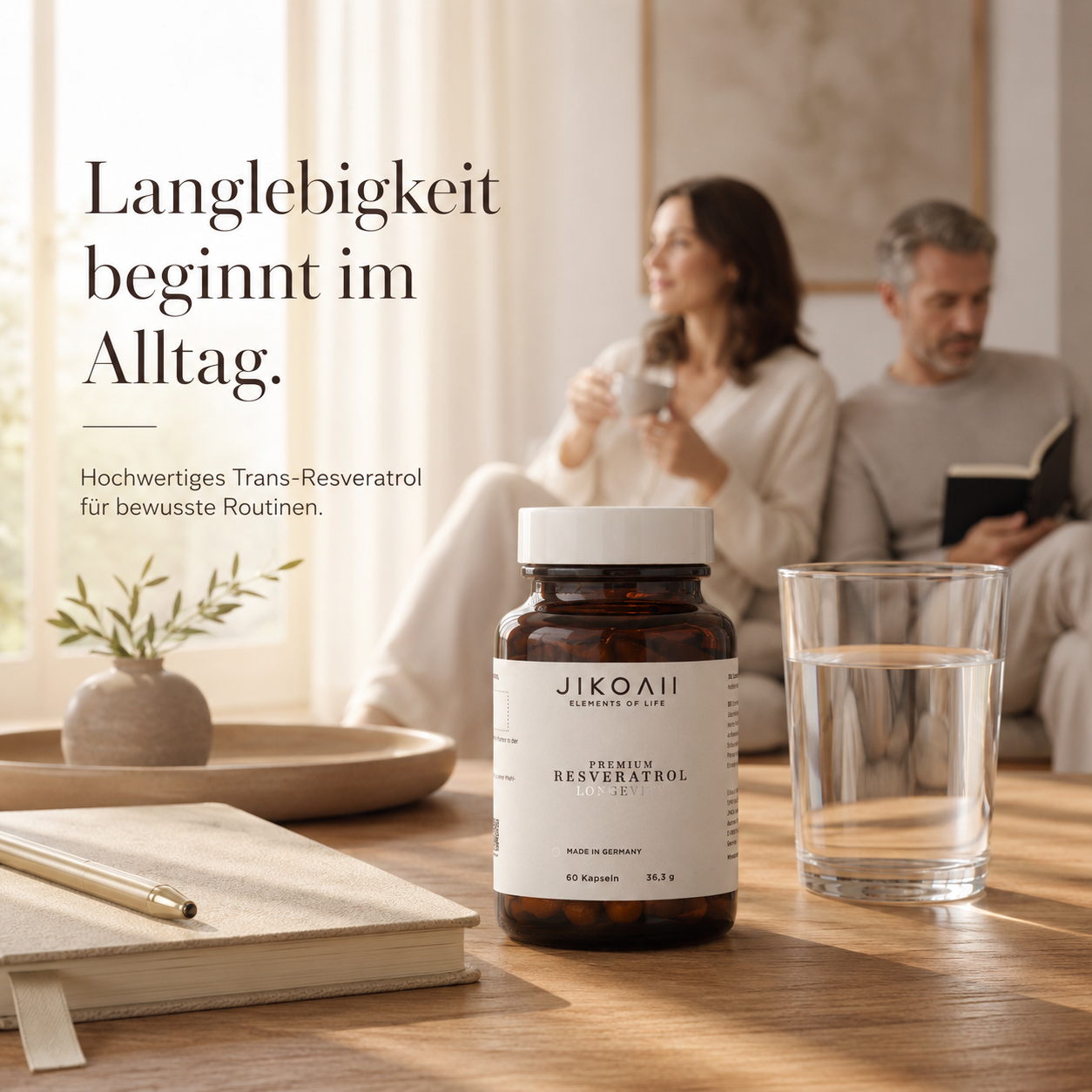 RESVERATROL | Anti-Aging & Zellschutz | Hochdosiert & vegan | JIKOAII®