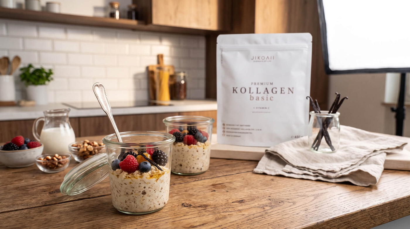 Vanille-Beeren Kollagen Overnight Oats