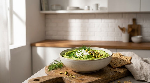 Herzhafte Avocado-Kräuter-Creme mit Protein-Kick