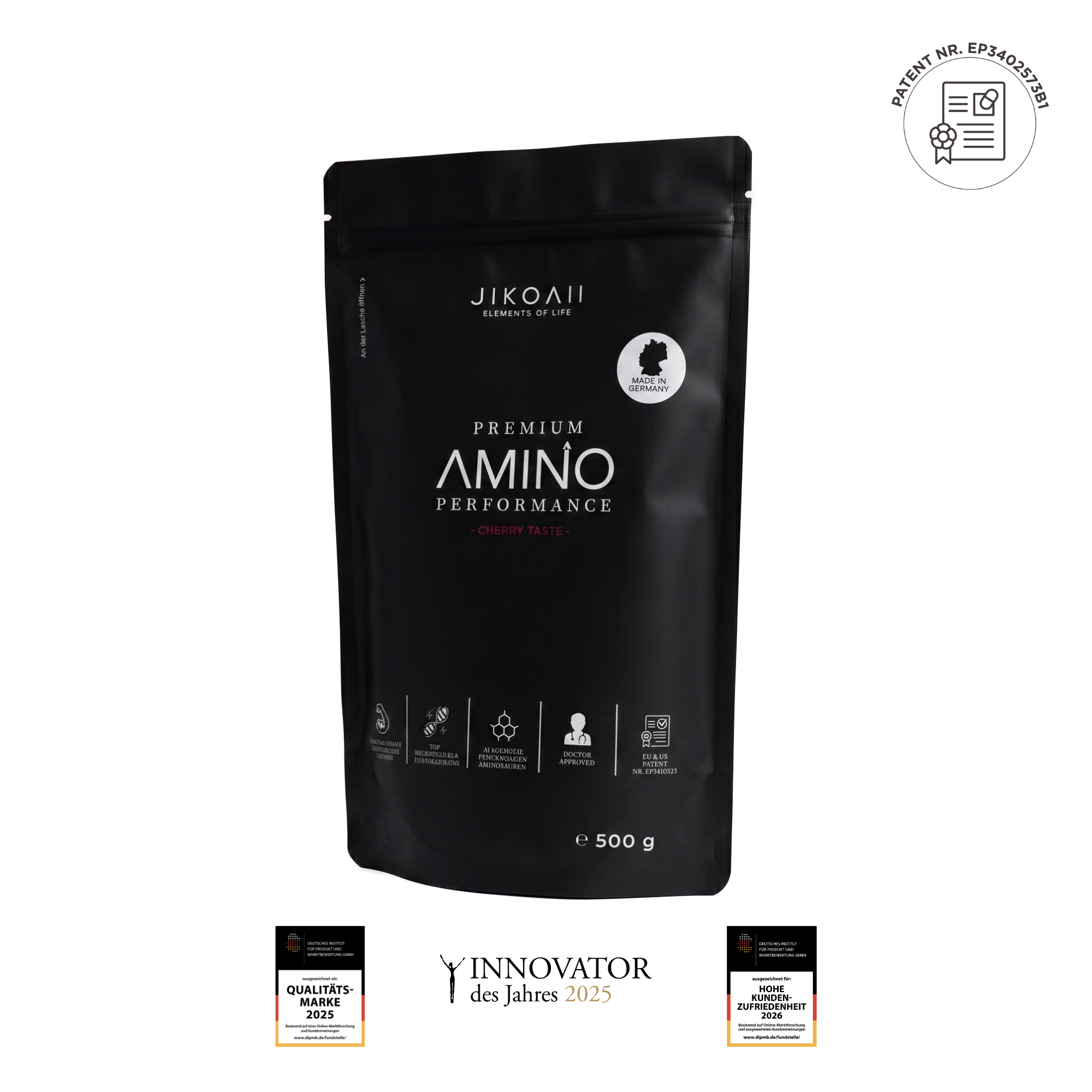 Essentielle Aminosäuren Performance | Muskelaufbau & Muskelerhalt | Kirsch | JIKOAII®