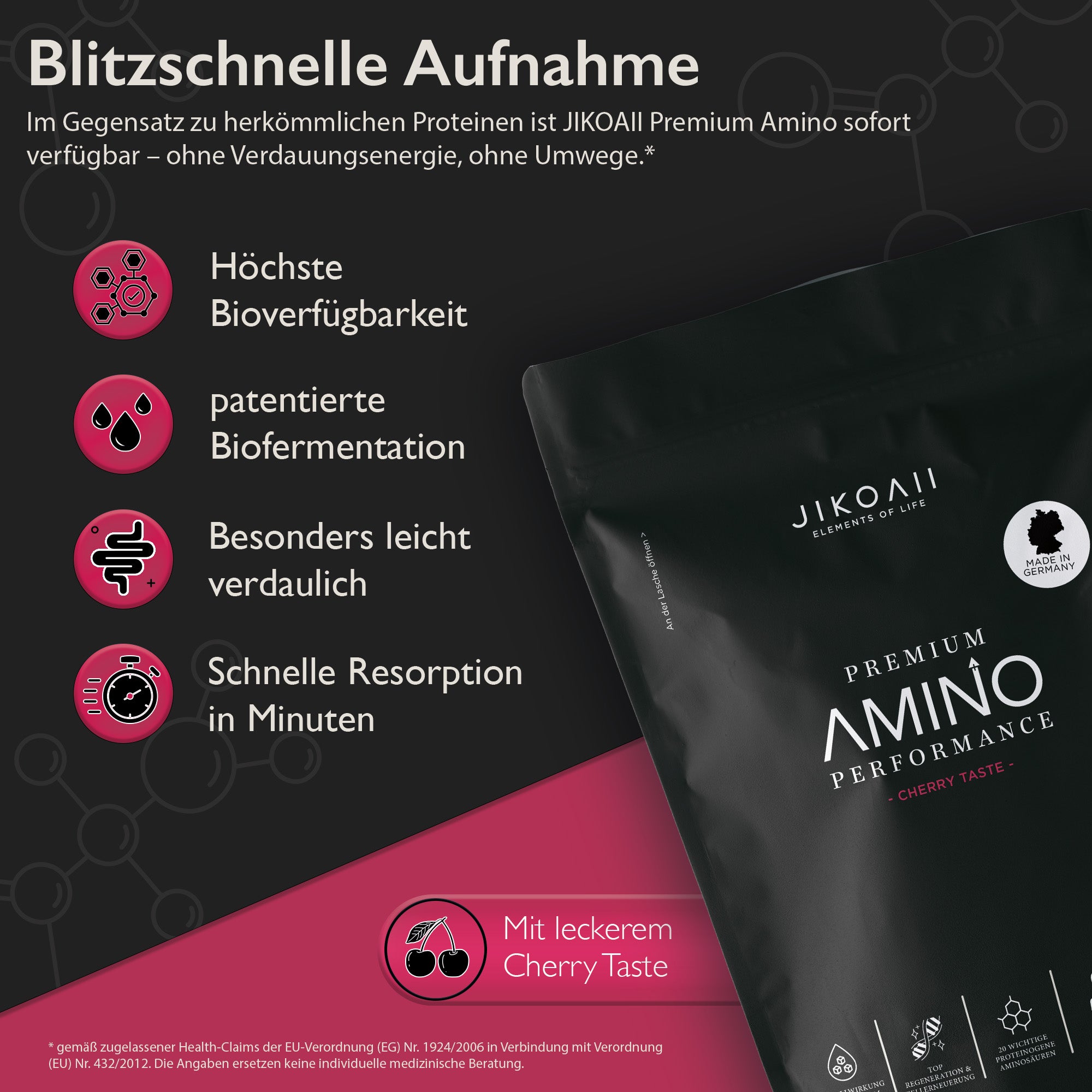JIKOAII PREMIUM AMINO PERFORMANCE - Kirschgeschmack