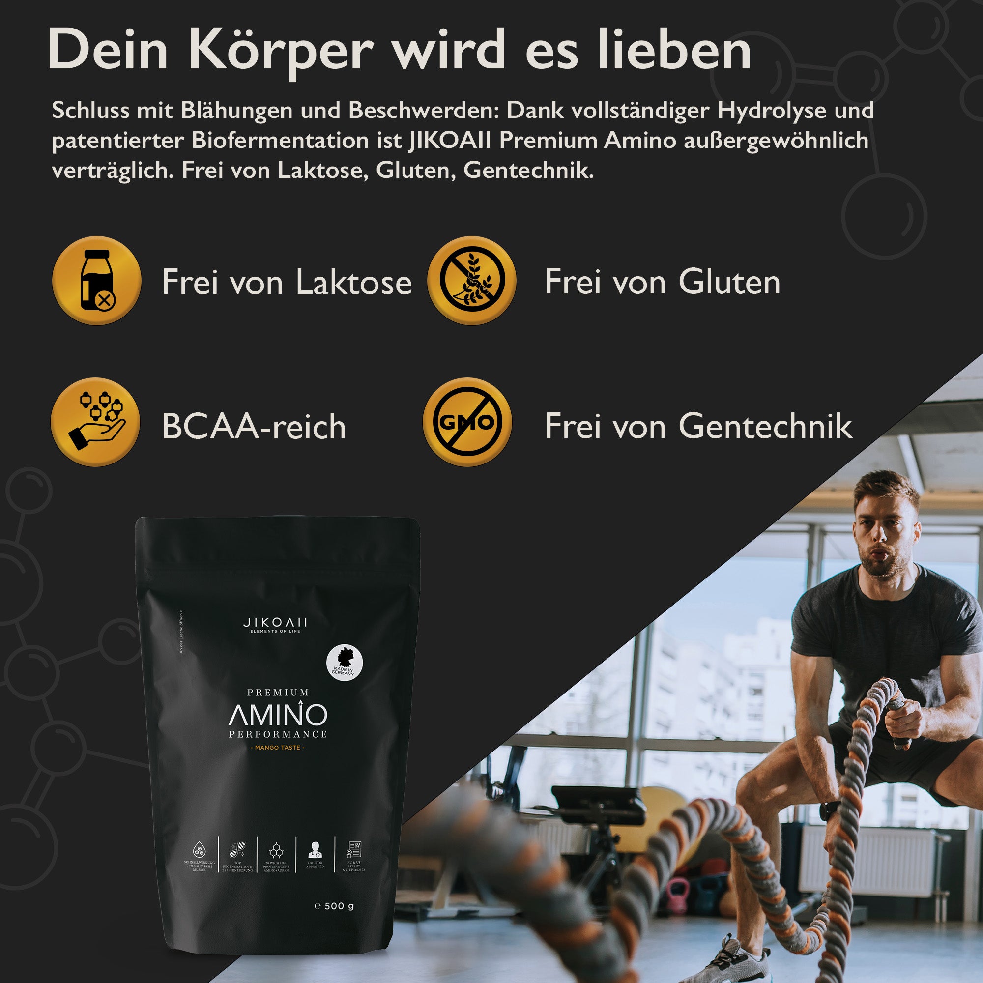 JIKOAII Premium Performance AMINO - Mangogeschmack