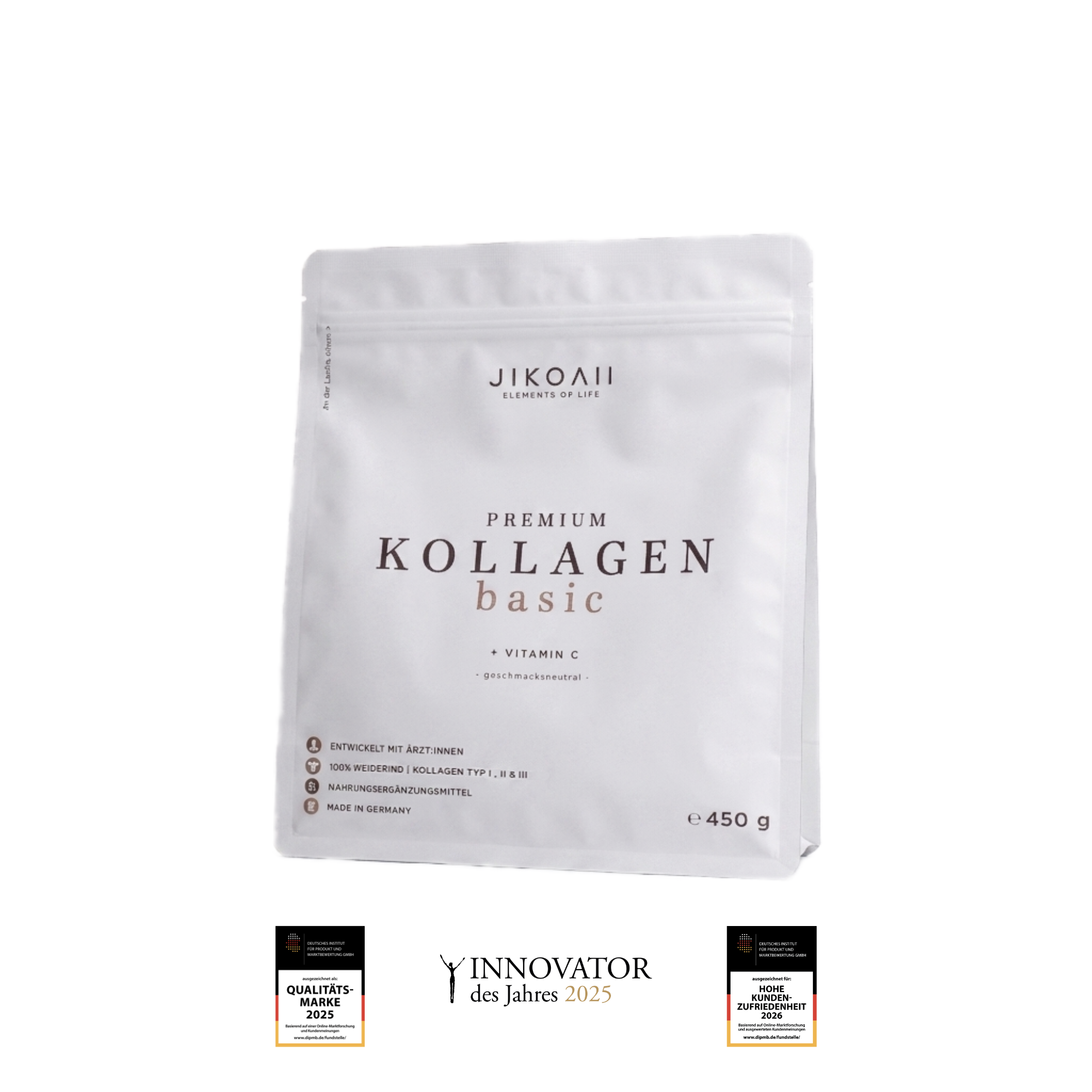 Premium Kollagen mit Vitamin C – ideal ab 25 für Haut & Haare | JIKOAII®