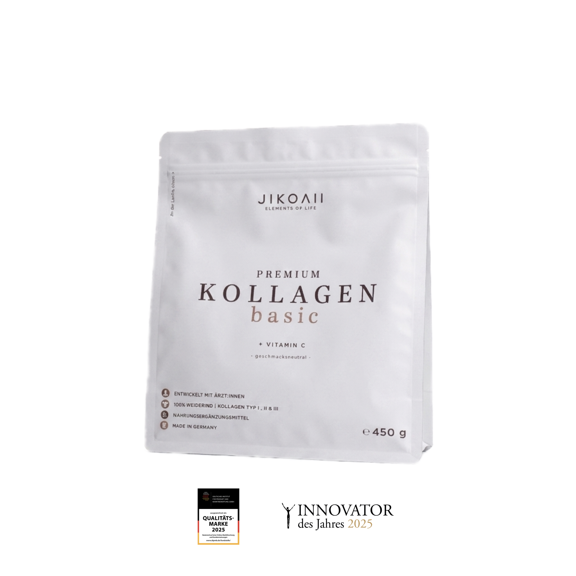 Kollagen Pulver mit Vitamin C – ideal ab 25 für Haut & Haare | JIKOAII®