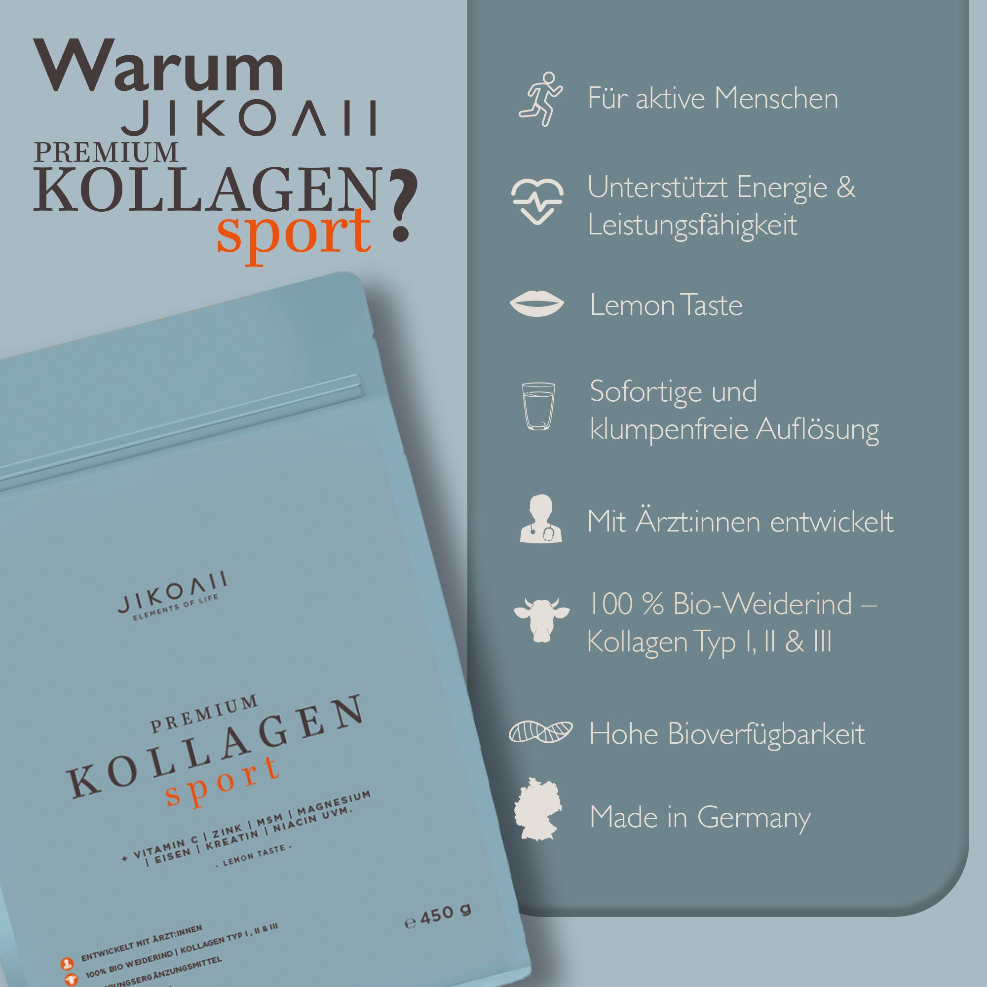 Premium Kollagen SPORT 450g - Power & Regeneration für Aktive