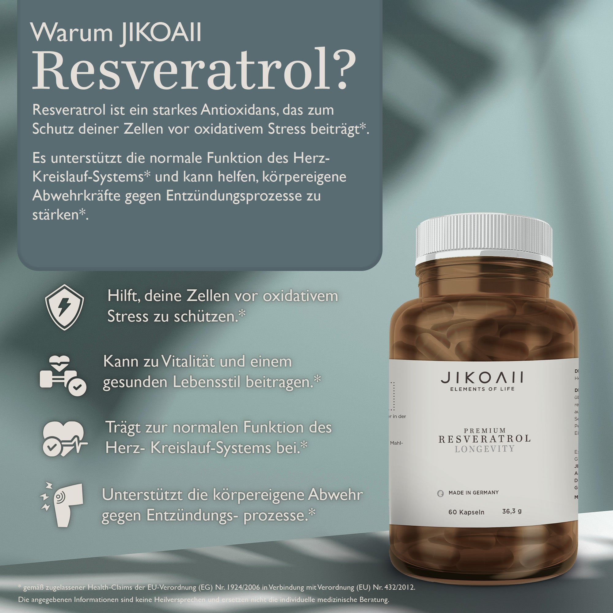 JIKOAII PREMIUM RESVERATROL - dein Premium-Antioxidans aus der Natur