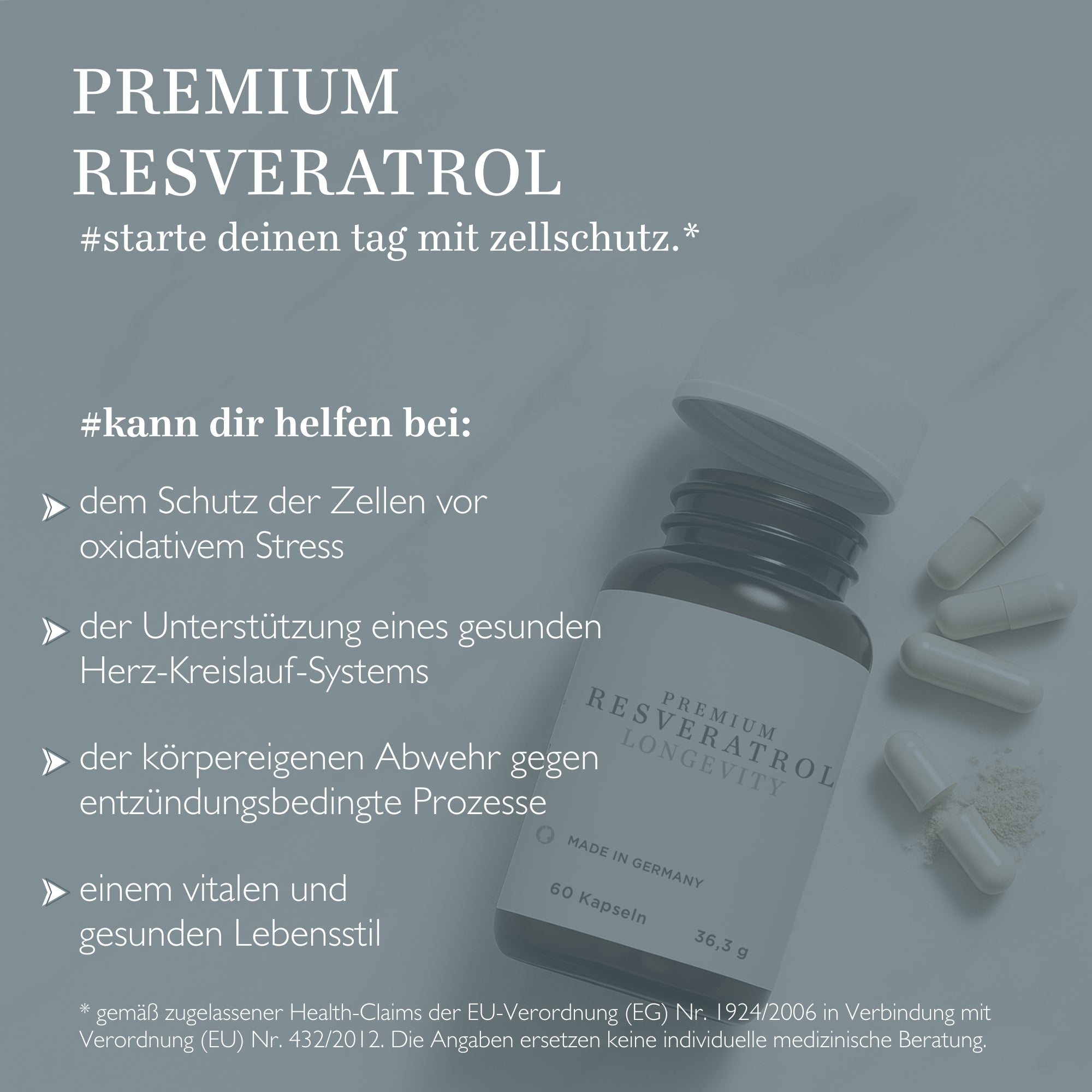 Premium Resveratrol | Anti-Aging & Zellschutz | Hochdosiert & vegan