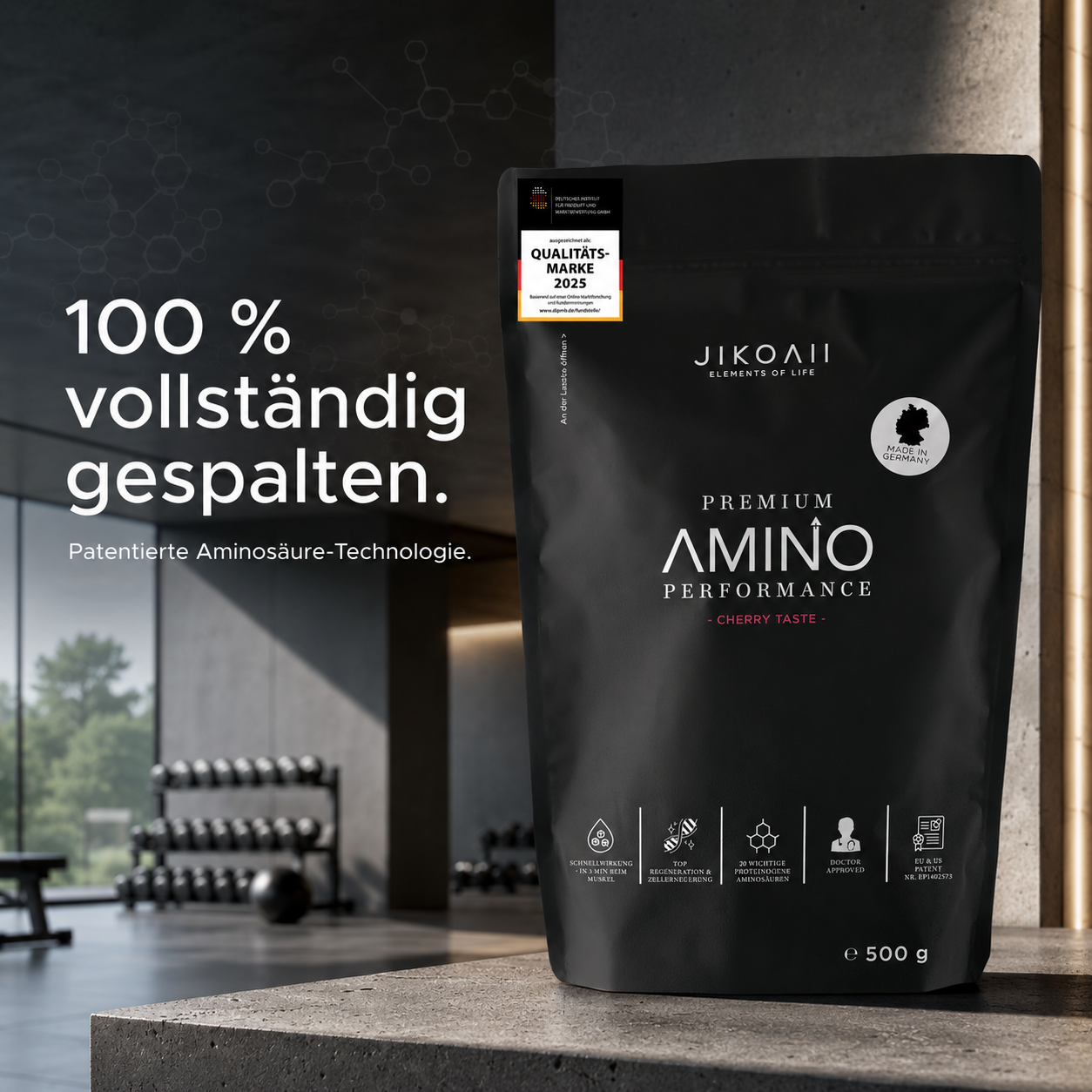 Essentielle Aminosäuren Performance | Muskelaufbau & Muskelerhalt | Kirsch | JIKOAII®