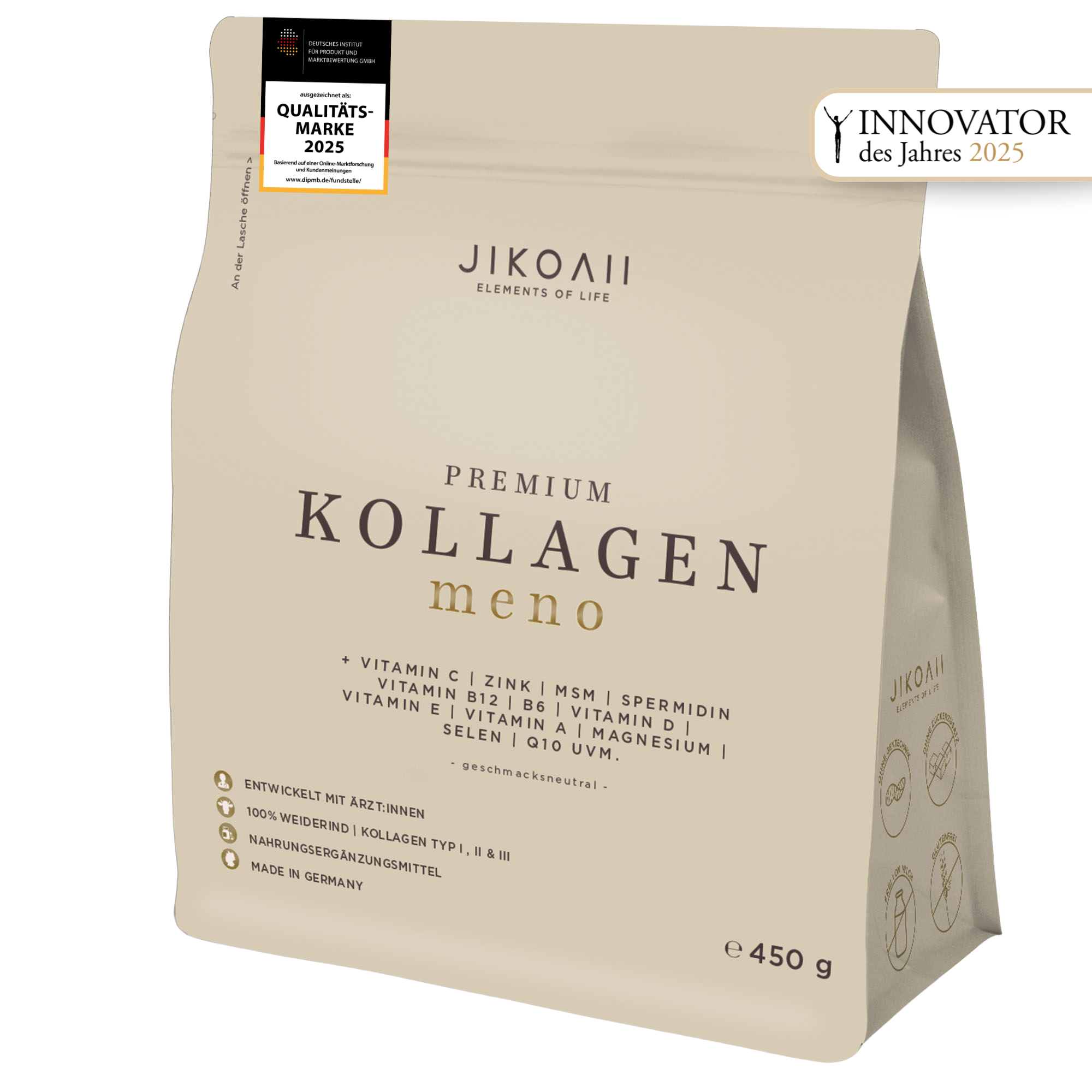 PREMIUM Kollagenhydrolysat MENO + Vitamin C u.v.m. | JIKOAII®